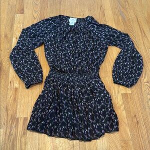 Muche Et Muchette Floral Long Sleeve Dress Cinched Waist Women’s One Size